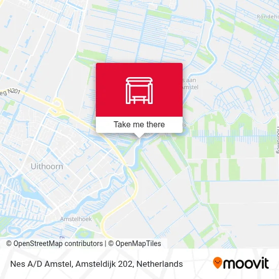Nes A/D Amstel, Amsteldijk 202 map