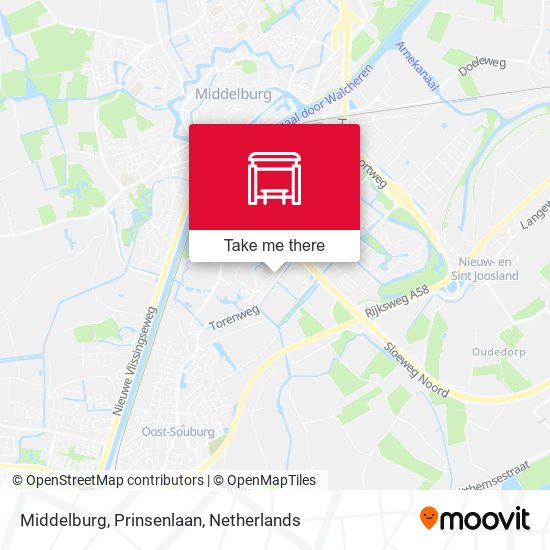 Middelburg, Prinsenlaan map