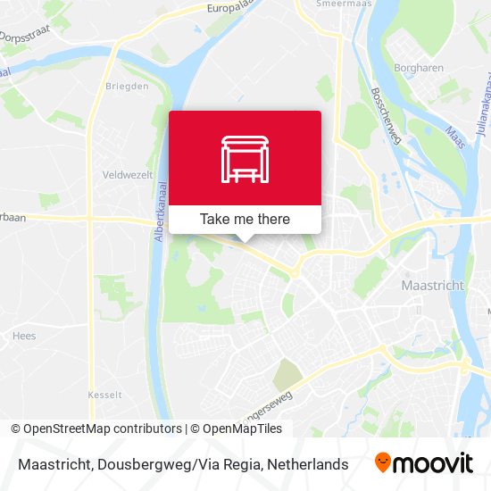 Maastricht, Dousbergweg / Via Regia Karte