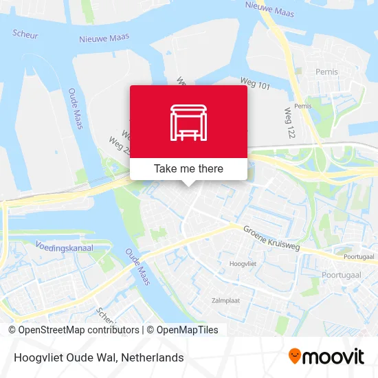 Hoogvliet Oude Wal map