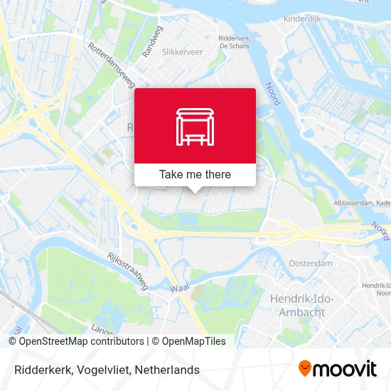 Ridderkerk, Vogelvliet Karte