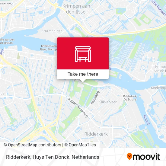 Ridderkerk, Huys Ten Donck map