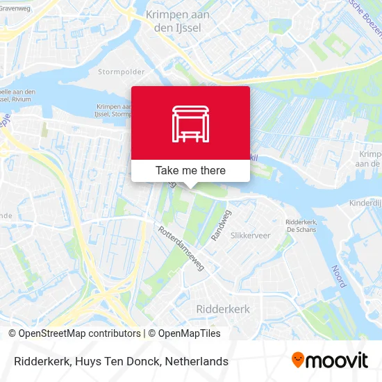 Ridderkerk, Huys Ten Donck map