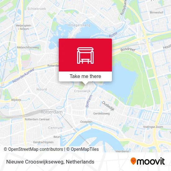 Nieuwe Crooswijkseweg map