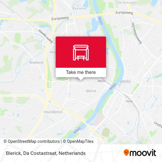 Blerick, Da Costastraat Karte