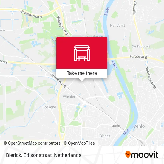 Blerick, Edisonstraat Karte