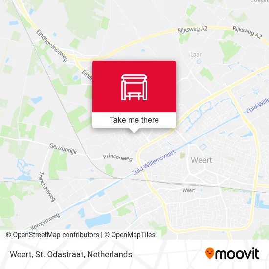 Weert, St. Odastraat map