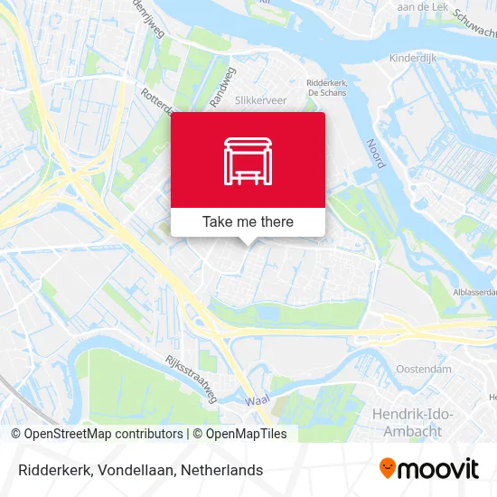 Ridderkerk, Vondellaan map