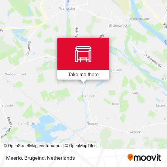 Meerlo, Brugeind Karte