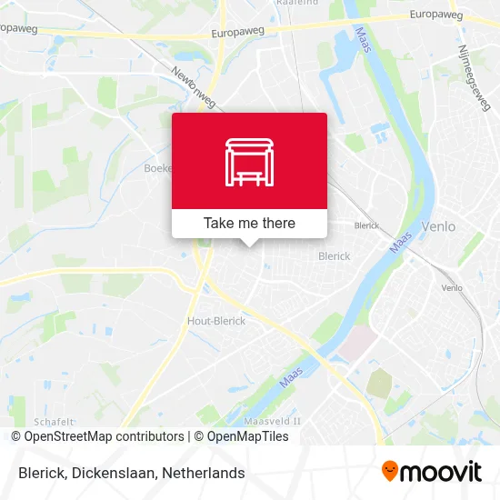 Blerick, Dickenslaan Karte