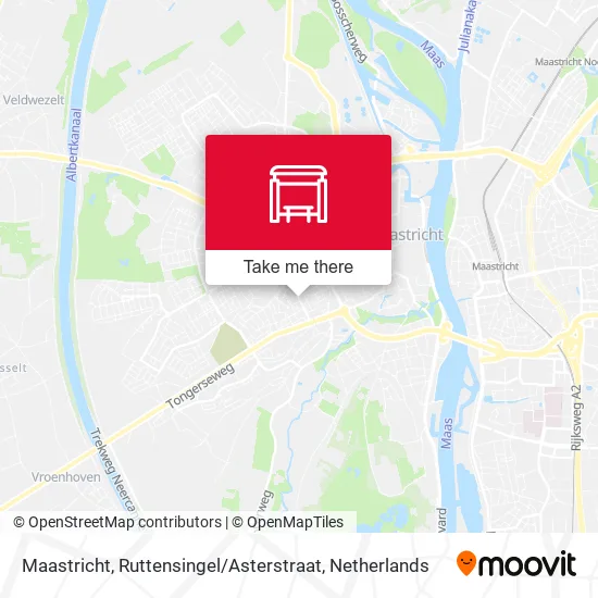 Maastricht, Ruttensingel / Asterstraat map