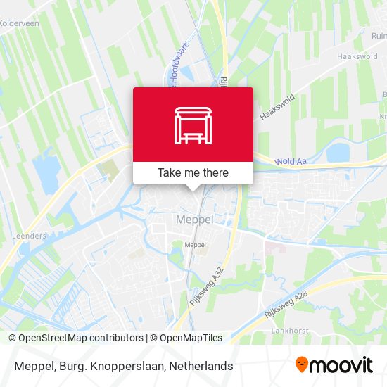 Meppel, Burg. Knopperslaan map