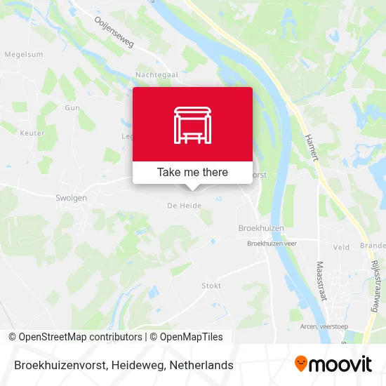 Broekhuizenvorst, Heideweg map