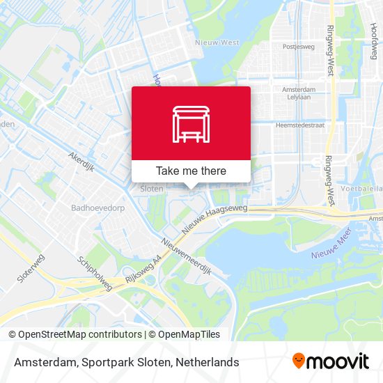 Amsterdam, Sportpark Sloten map