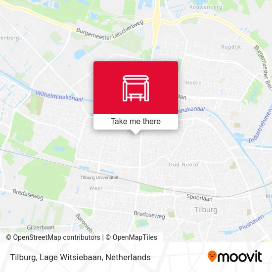 Tilburg, Lage Witsiebaan map