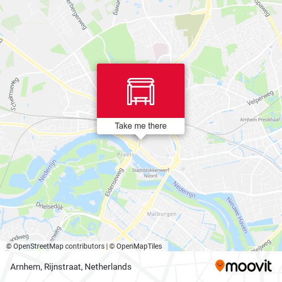 Arnhem, Rijnstraat Karte