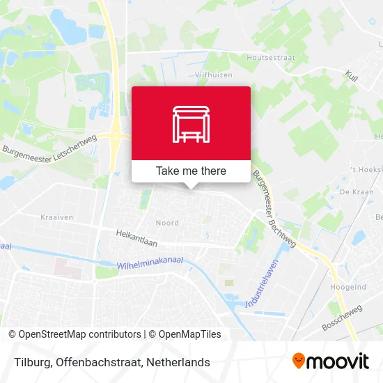 Tilburg, Offenbachstraat Karte