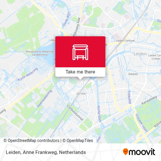 Leiden, Anne Frankweg map