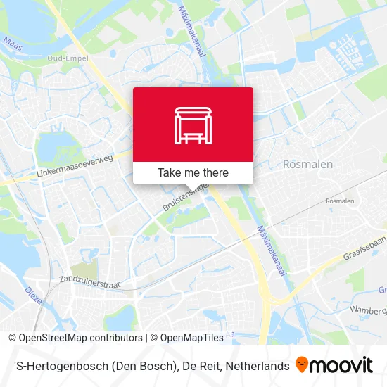 'S-Hertogenbosch (Den Bosch), De Reit Karte