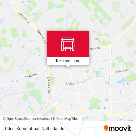 Uden, Kornetstraat map