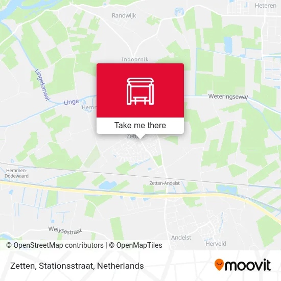 Zetten, Stationsstraat map