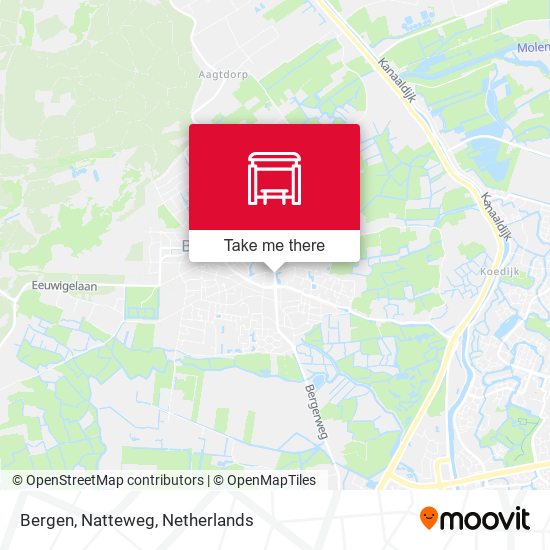 Bergen, Natteweg Karte