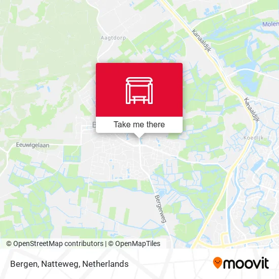 Bergen, Natteweg map