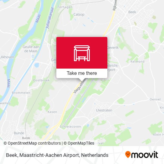 Beek, Maastricht-Aachen Airport Karte