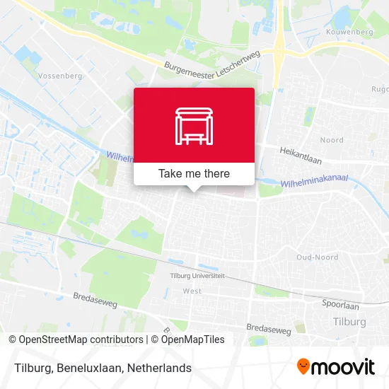 Tilburg, Beneluxlaan map