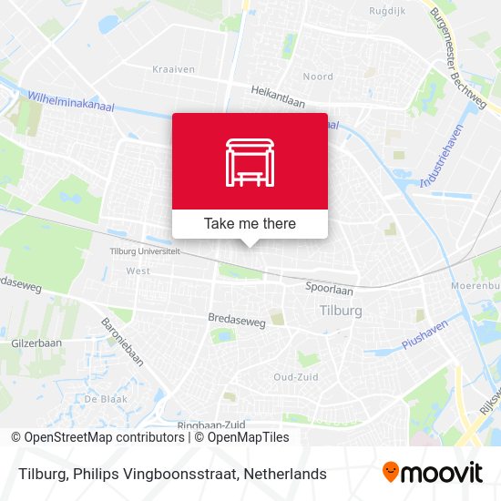 Tilburg, Philips Vingboonsstraat map