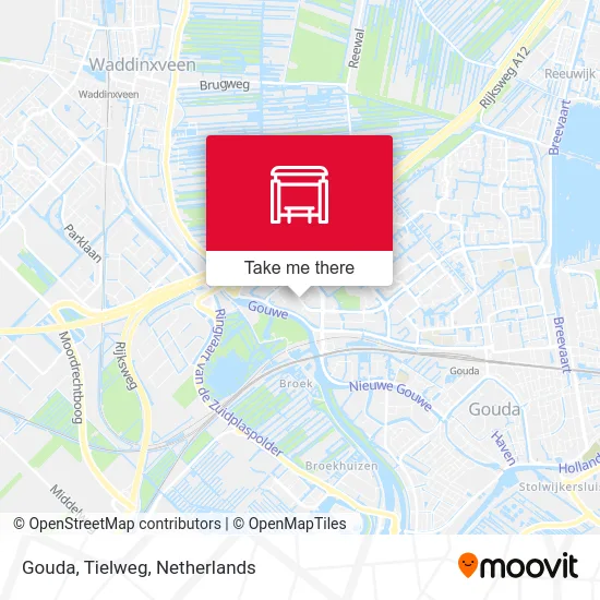 Gouda, Tielweg Karte