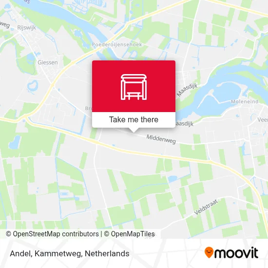 Andel, Kammetweg map