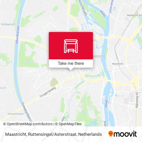 Maastricht, Ruttensingel / Asterstraat map