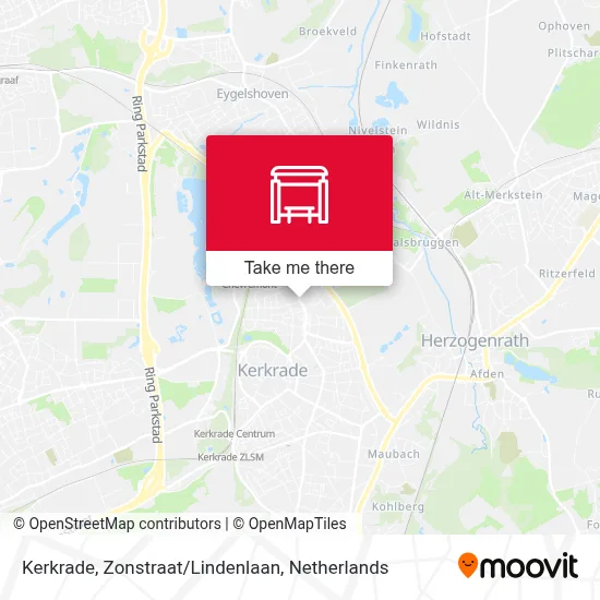 Kerkrade, Zonstraat/Lindenlaan Karte
