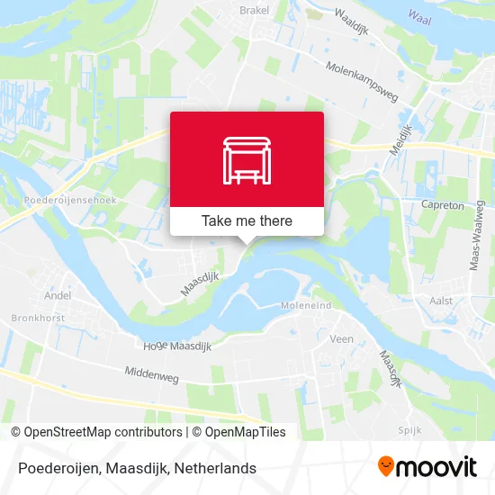 Poederoijen, Maasdijk map