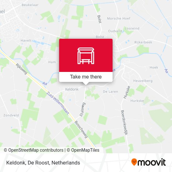 Keldonk, De Roost map