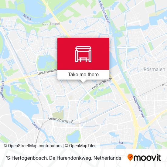 'S-Hertogenbosch, De Harendonkweg Karte