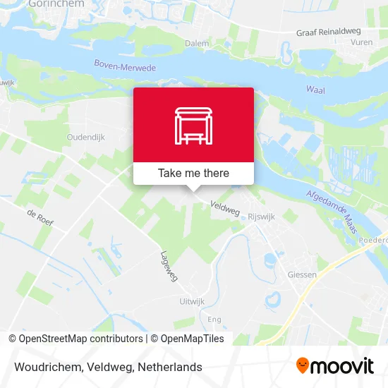 Woudrichem, Veldweg map