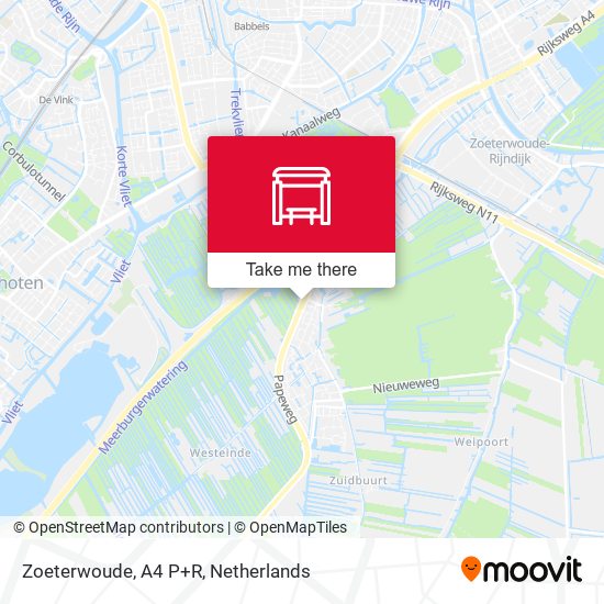 Zoeterwoude, A4 P+R map