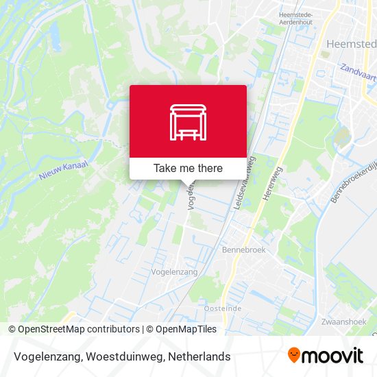 Vogelenzang, Woestduinweg map