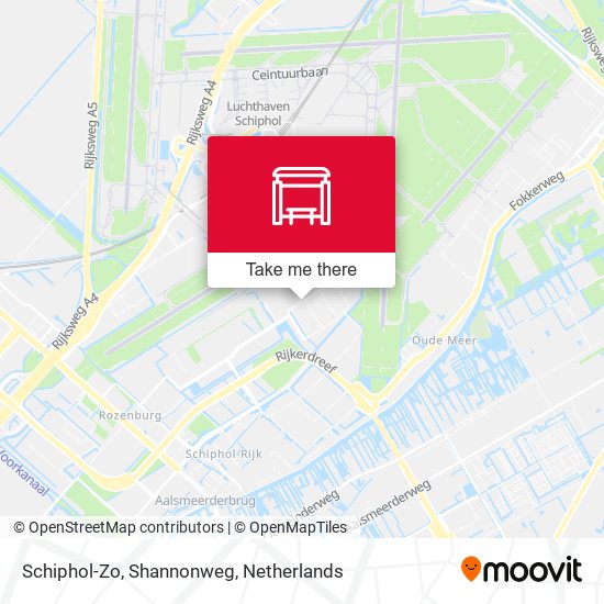 Schiphol-Zo, Shannonweg map