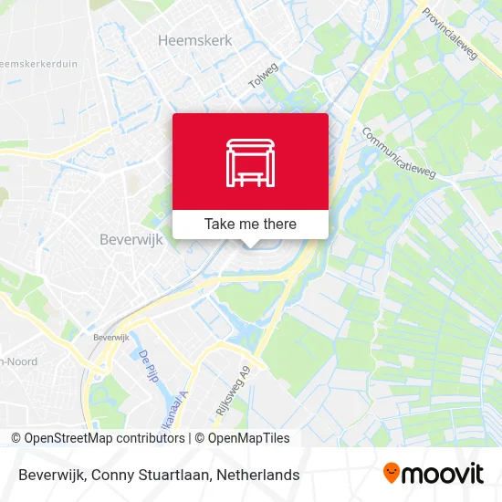 Beverwijk, Conny Stuartlaan Karte