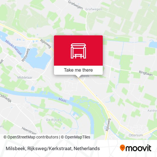 Milsbeek, Rijksweg/Kerkstraat map