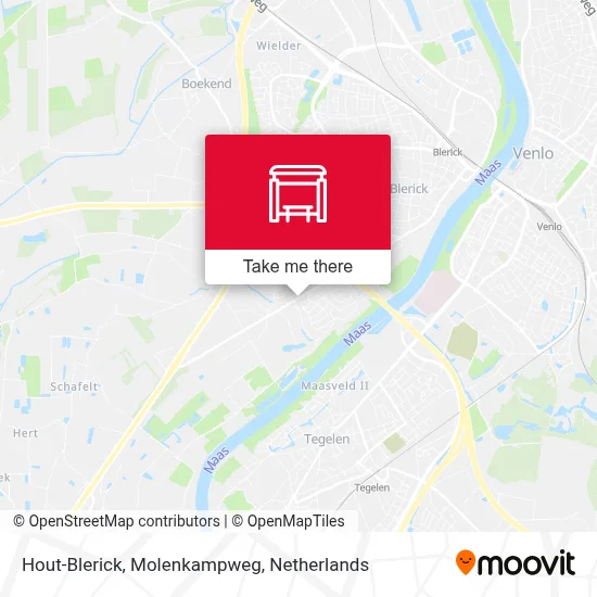 Hout-Blerick, Molenkampweg Karte