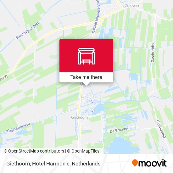 Giethoorn, Hotel Harmonie map