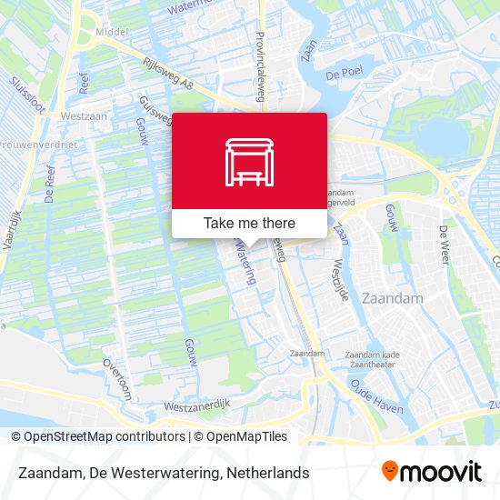 Zaandam, De Westerwatering map