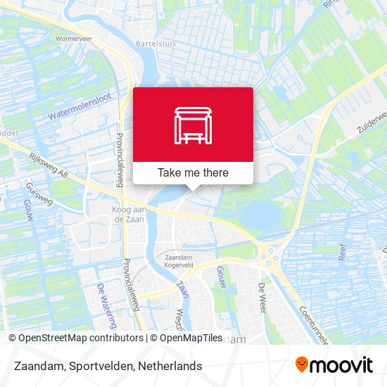 Zaandam, Sportvelden Karte