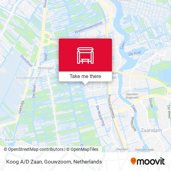 Koog A/D Zaan, Gouwzoom map