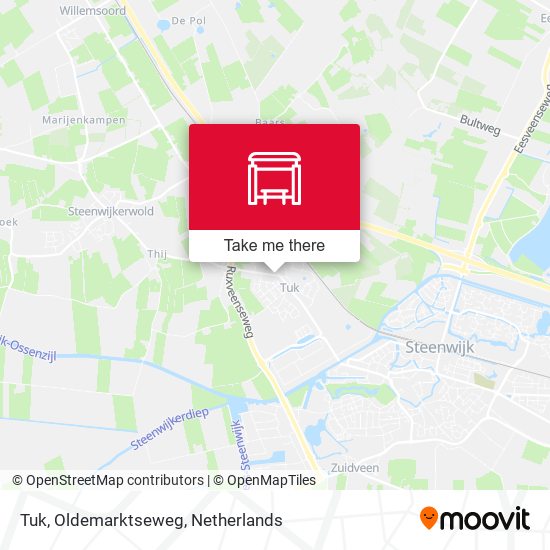 Tuk, Oldemarktseweg map