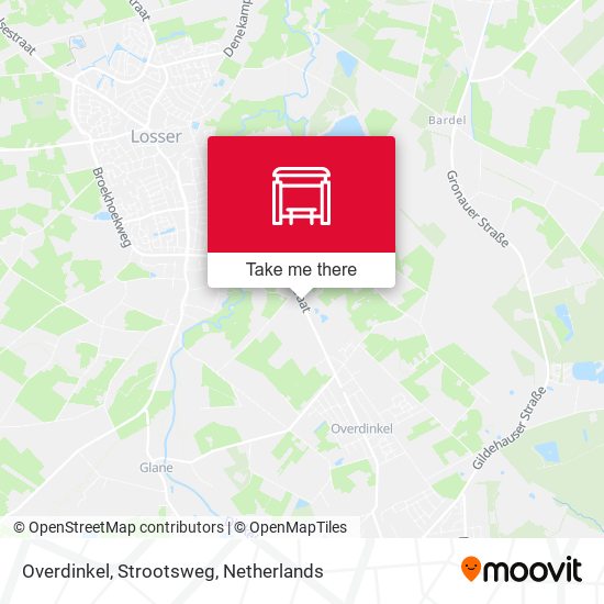 Overdinkel, Strootsweg map